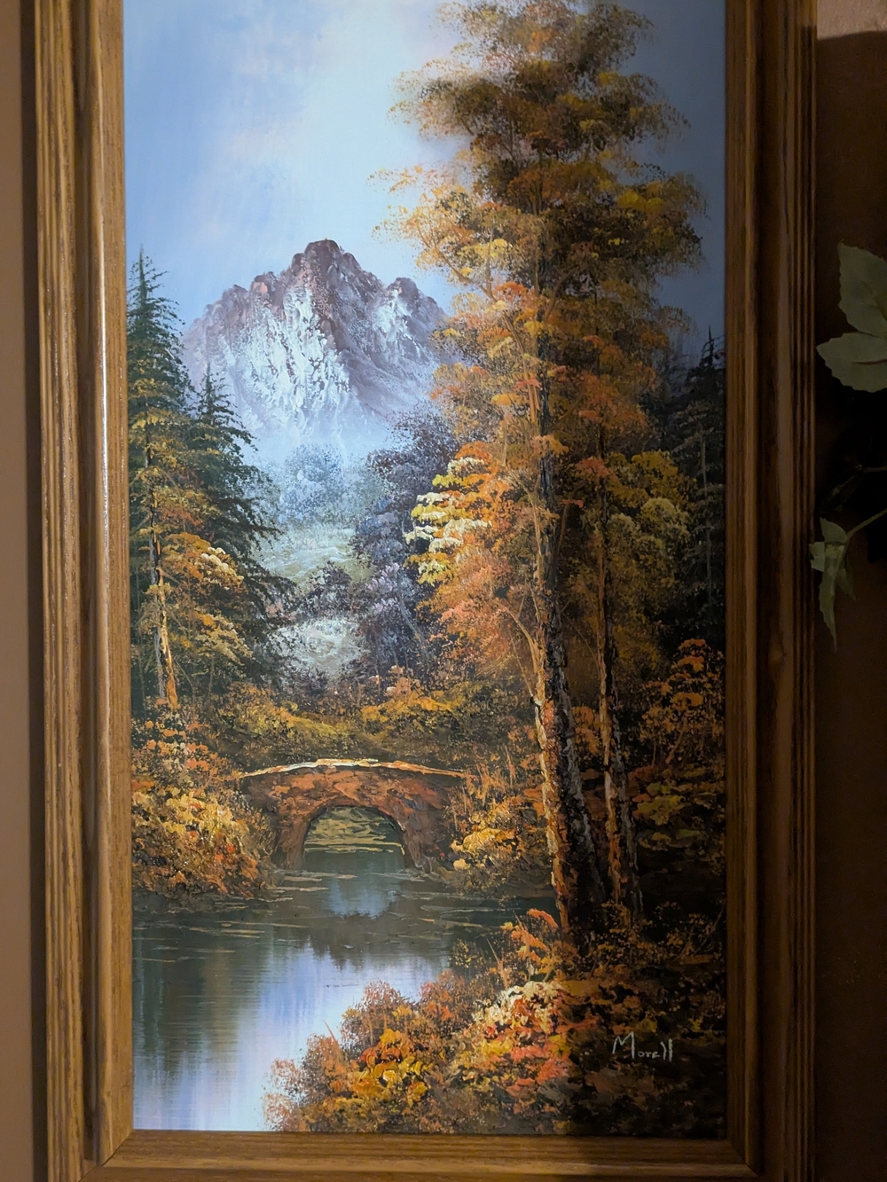 Framed Autumn Landscape Wall Art - Brown & Green
